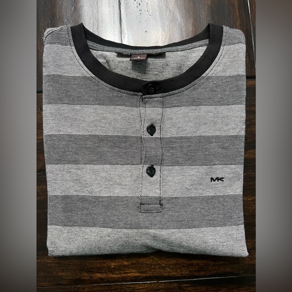 Mens Michael Kors Long Sleeve Striped Shirt - Picture 3 of 5